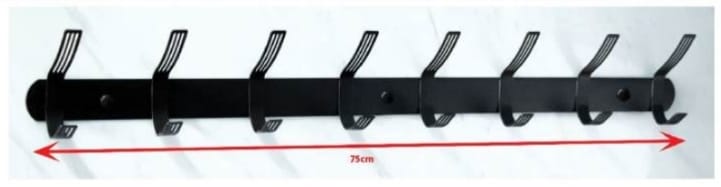 SLOTTED 8 HOOK -BLCK